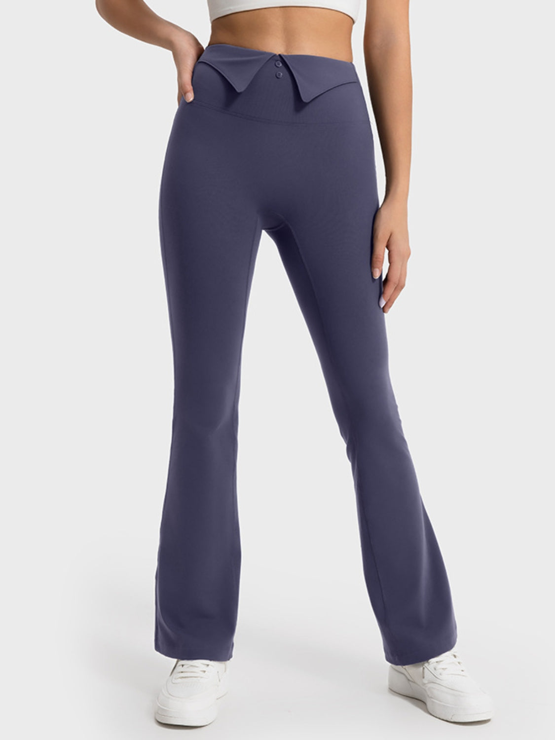 Millennia Wide Waistband Bootcut Sport Pants – Trendsi | ClozArt