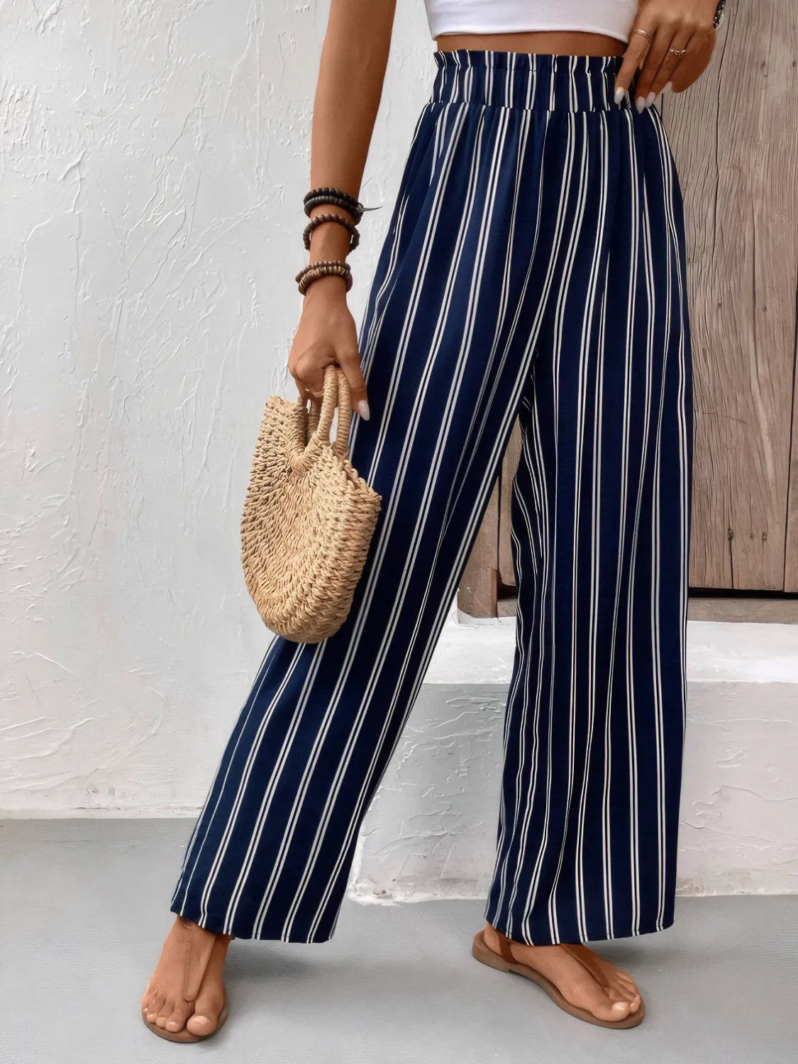 Striped Wide Leg Pants – Trendsi | ClozArt