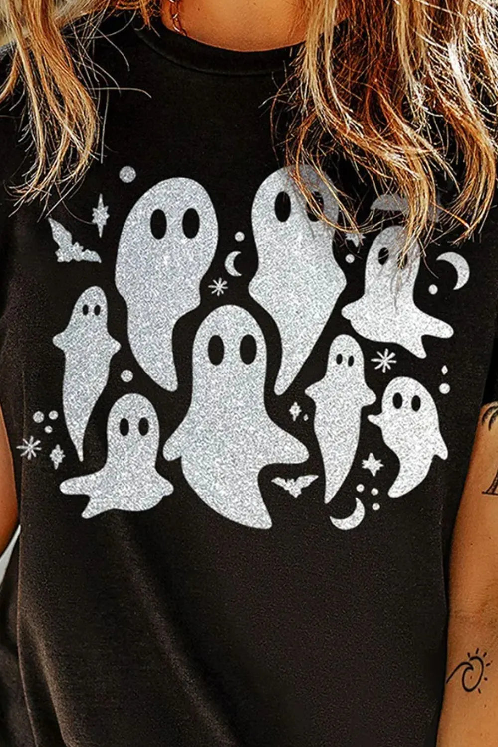 Full Size Ghost Round Neck Short Sleeve T-Shirt – Trendsi | ClozArt