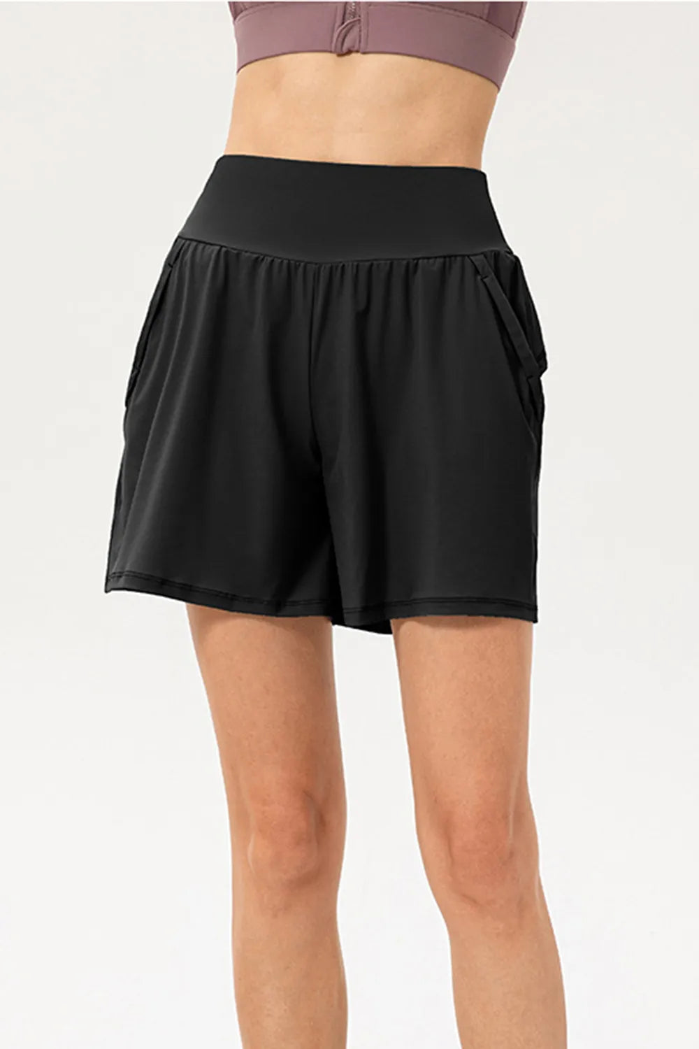 Pocketed Elastic Waist Active Shorts – Trendsi | ClozArt