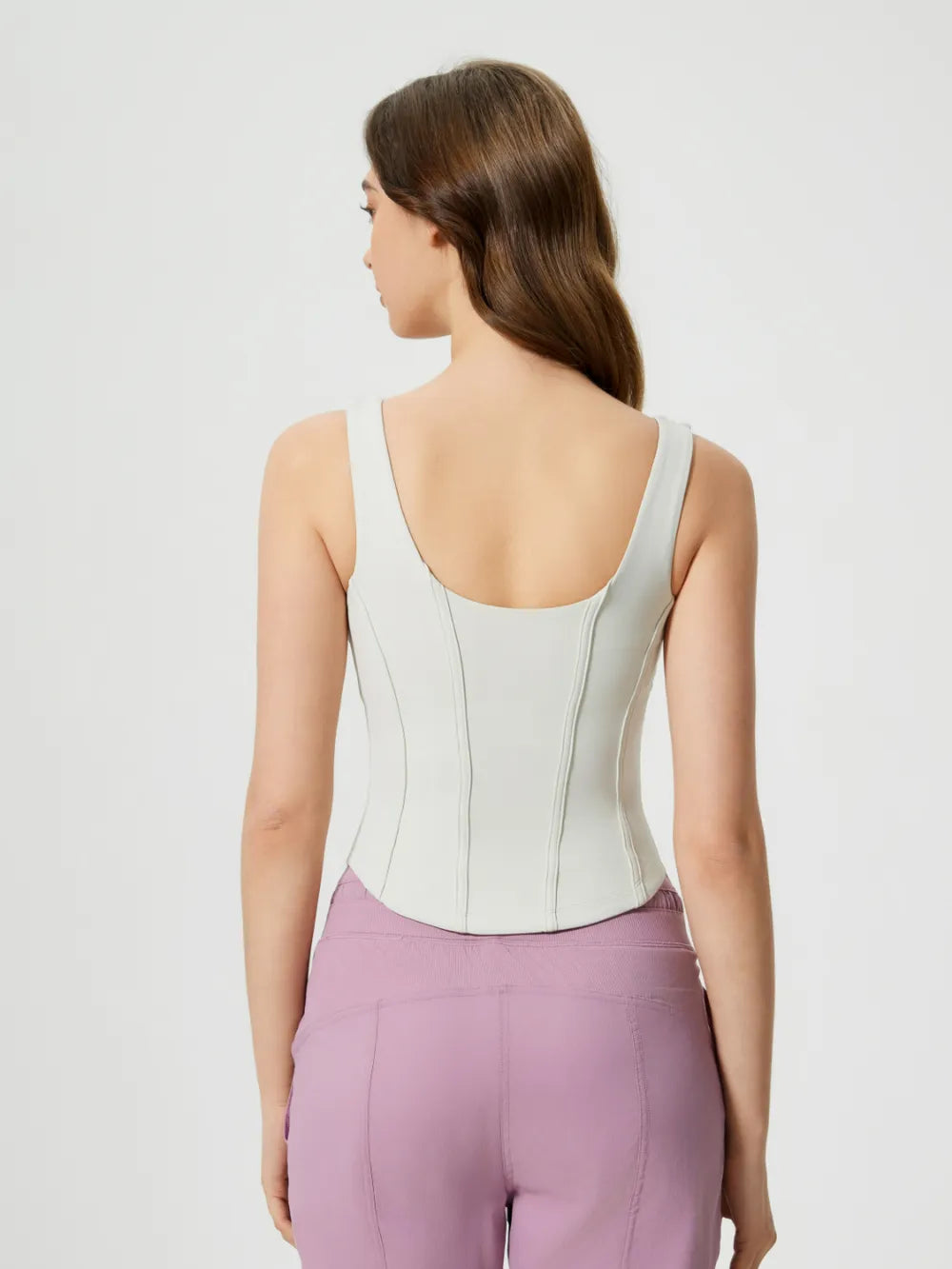 Millennia Round Neck Wide Strap Active Tank with Detachable Chest Pads – Trendsi | ClozArt