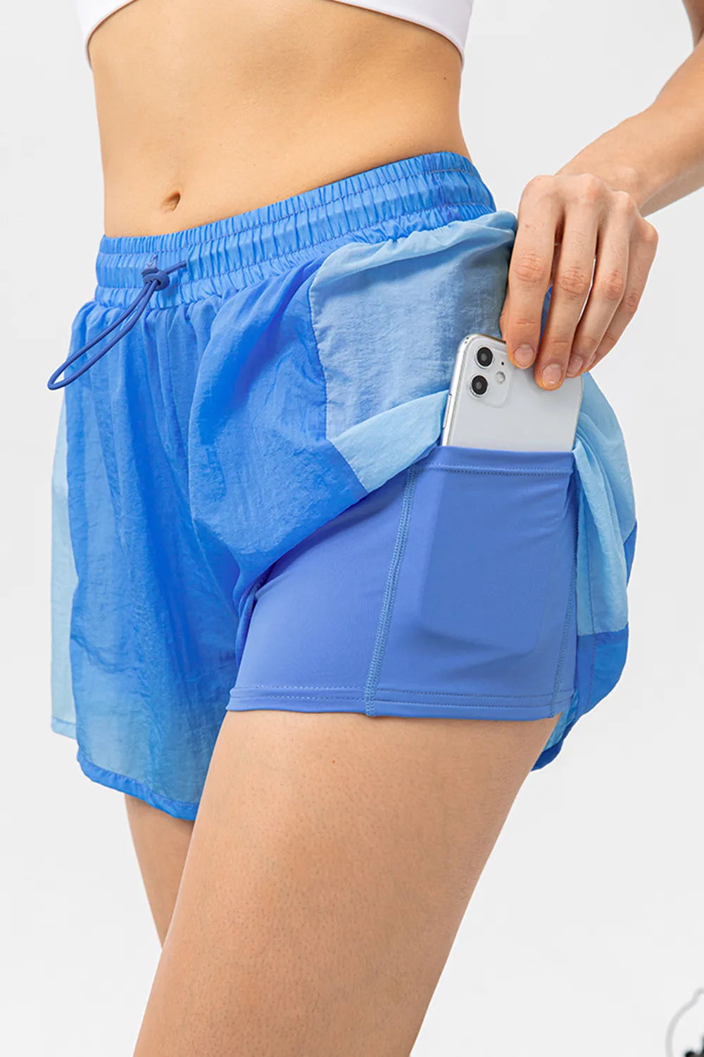 Color Block Drawstring Active Shorts – Trendsi | ClozArt