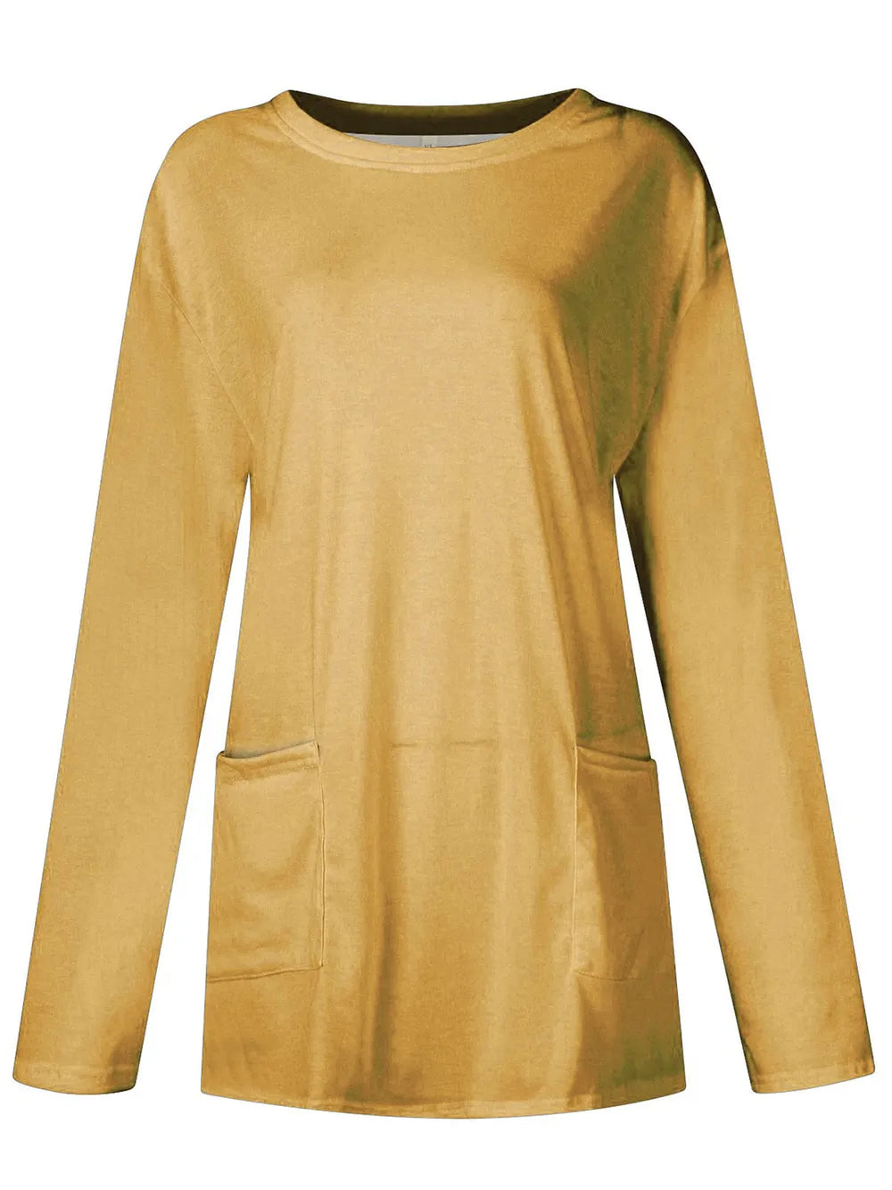 Full Size Pocketed Round Neck Long Sleeve T-Shirt – Trendsi | ClozArt