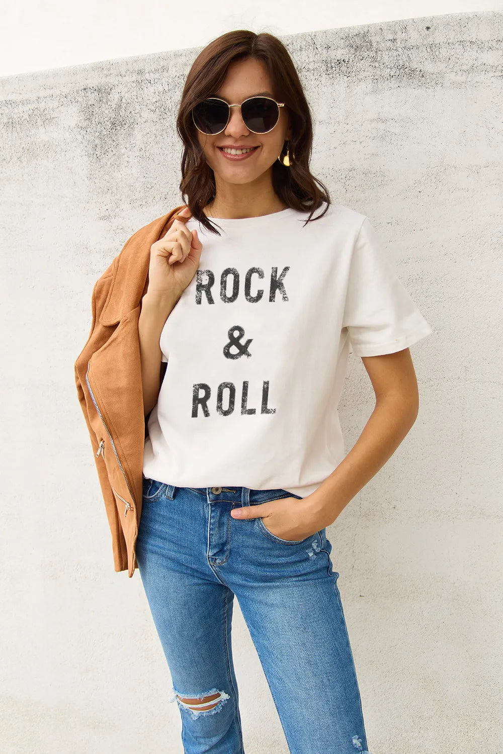 Simply Love Full Size ROCK & ROLL Short Sleeve T-Shirt – Trendsi | ClozArt