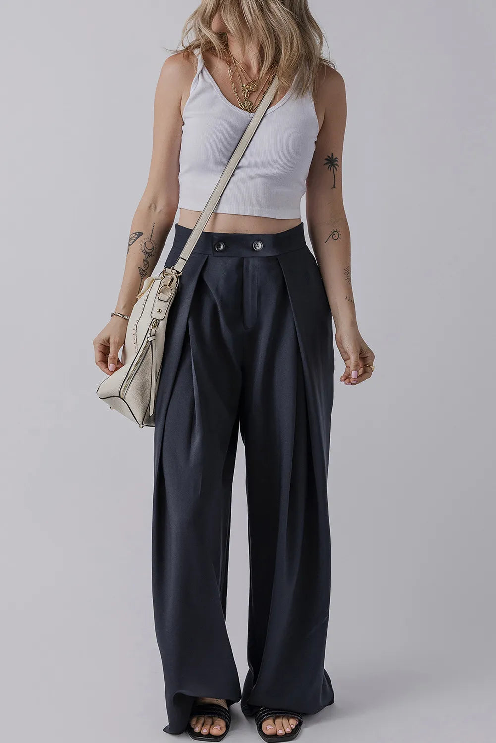Wide Leg Pants with Pockets – Trendsi | ClozArt