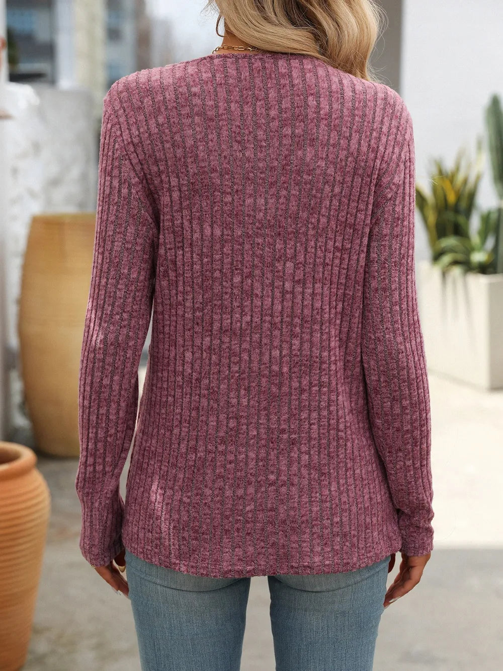 Mandy Square Neck Long Sleeve T-Shirt – Trendsi | ClozArt