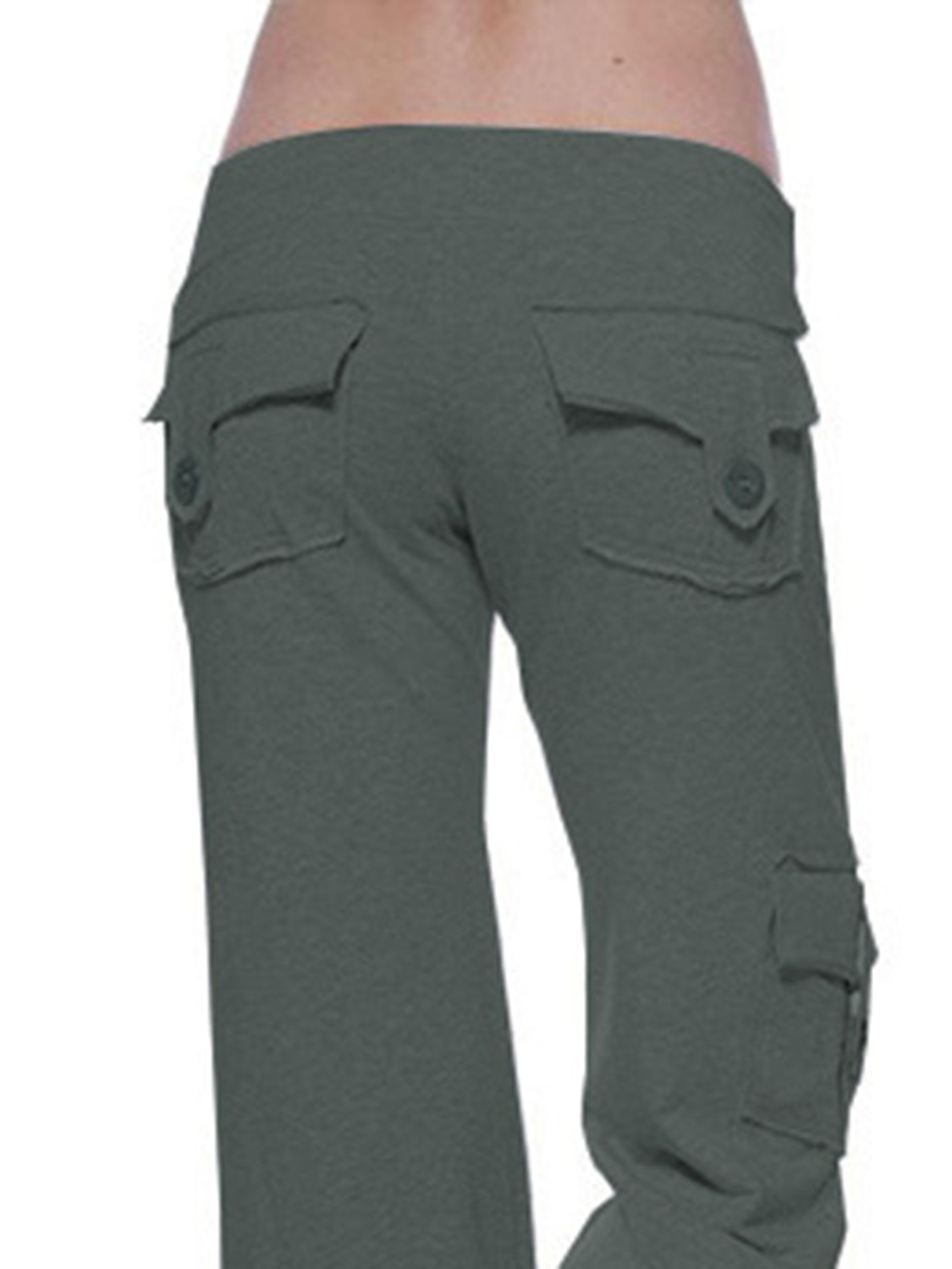 Mid Waist Pants with Pockets – Trendsi | ClozArt