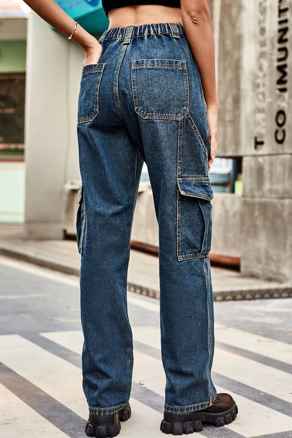 Loose Fit Long Pants with Pockets – Trendsi | ClozArt
