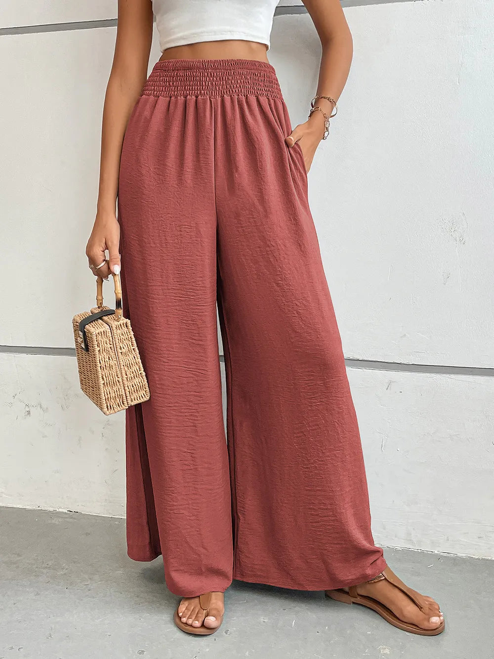 Perfee Wide Leg Pants with Pockets – Trendsi | ClozArt