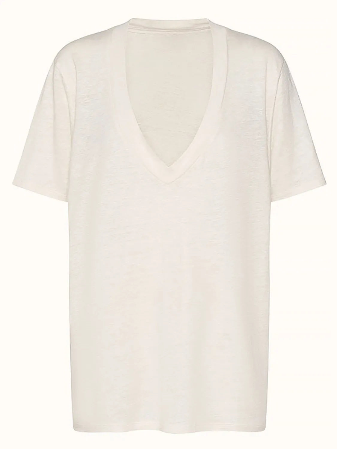 Solid V-Neck Short Sleeve T-Shirt – Trendsi | ClozArt