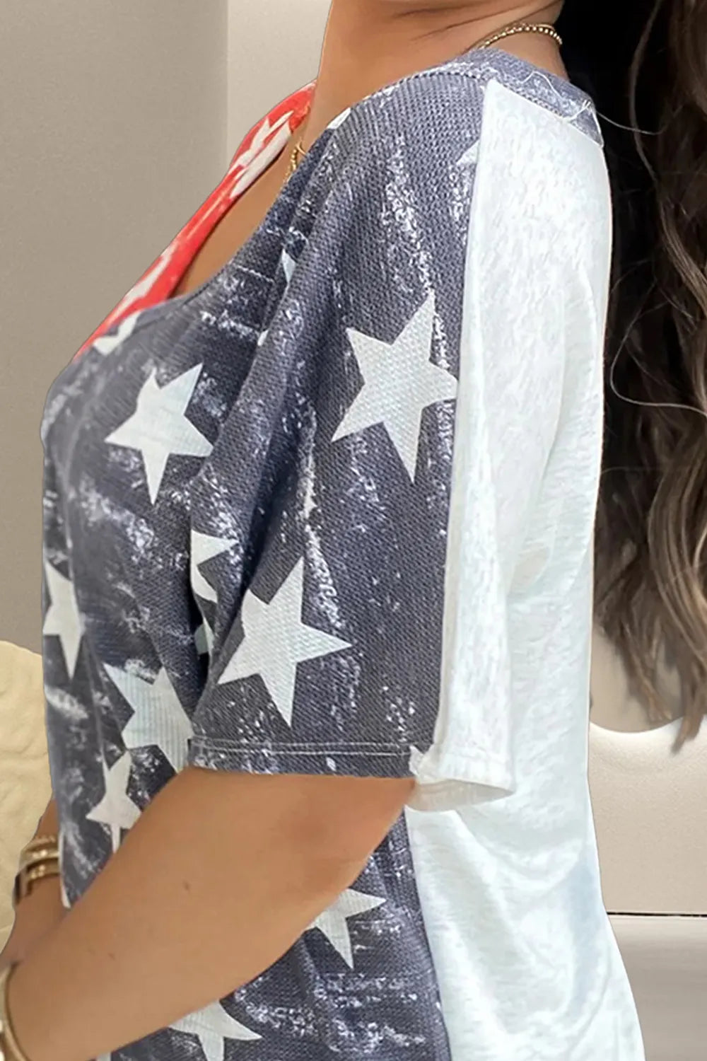 Star Surplice Short Sleeve T-Shirt – Trendsi | ClozArt