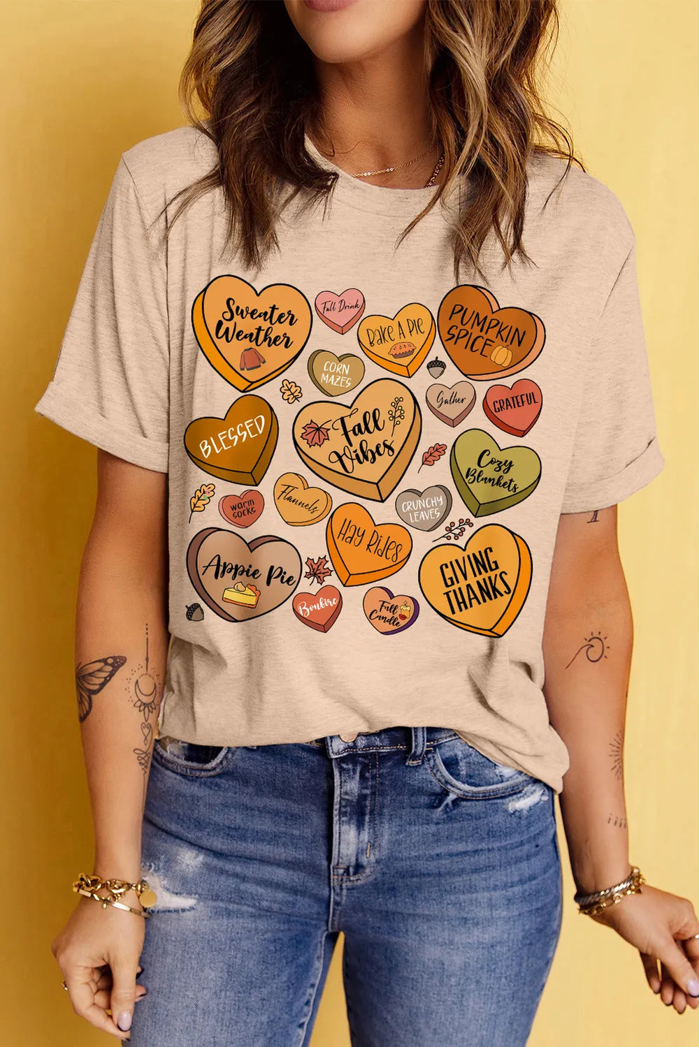 Heart Graphic Round Neck Short Sleeve T-Shirt – Trendsi | ClozArt