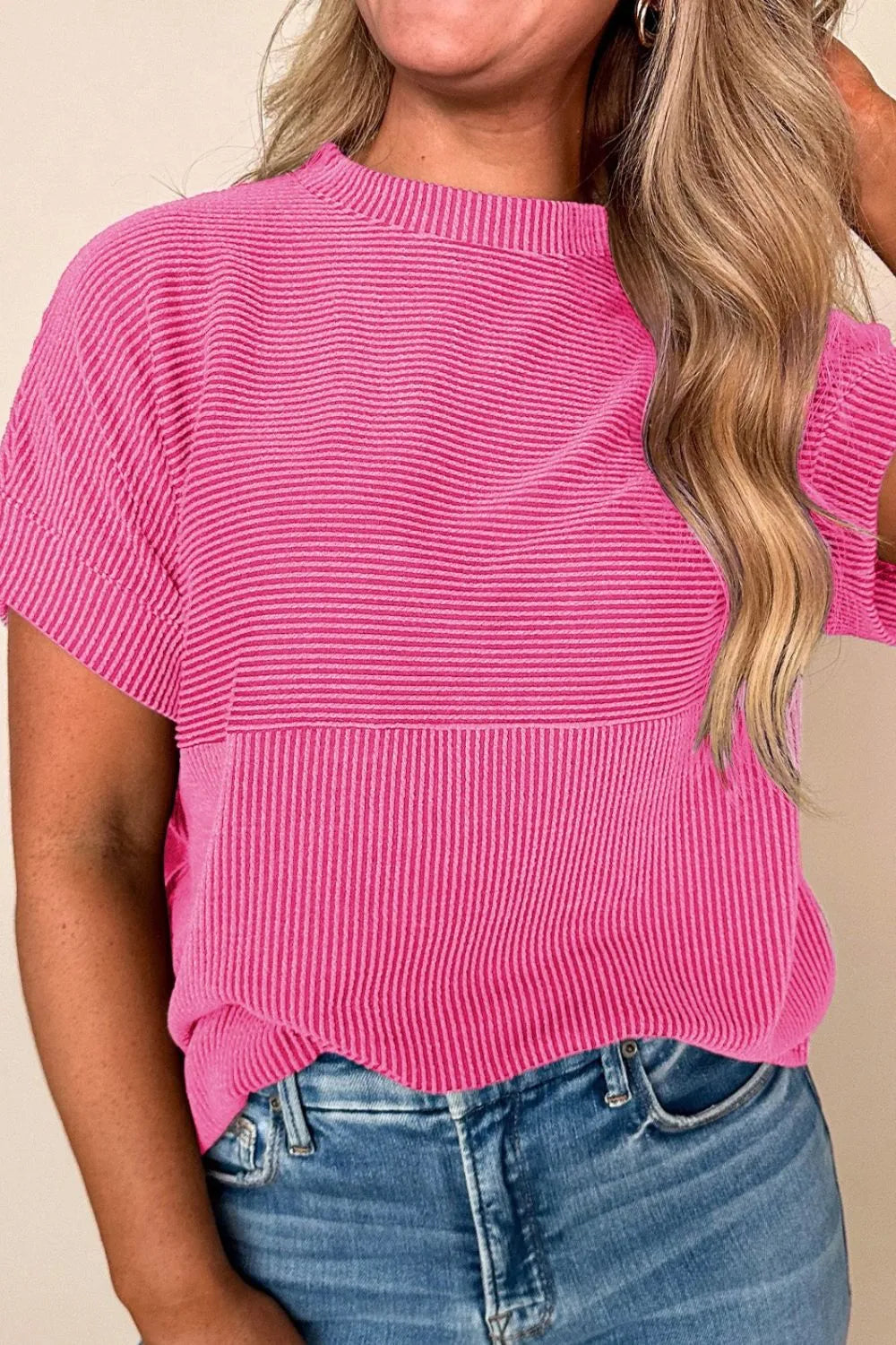 Mock Neck Short Sleeve T-Shirt – Trendsi | ClozArt