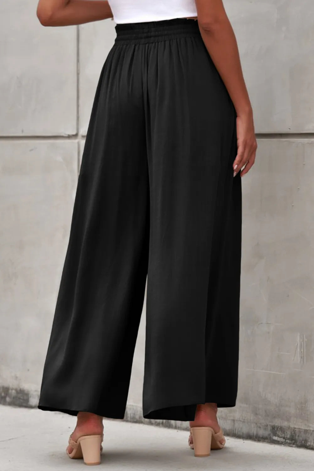 Drawstring Waist Wide Leg Pants – Trendsi | ClozArt