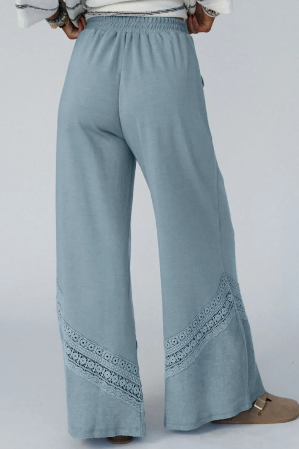 Lace Detail Wide Leg Pants – Trendsi | ClozArt
