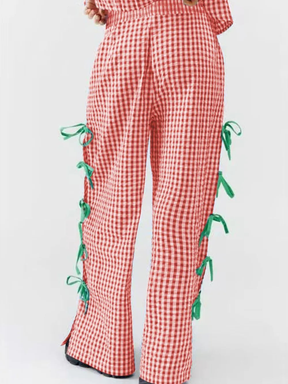 Side Tied Plaid Pants – Trendsi | ClozArt