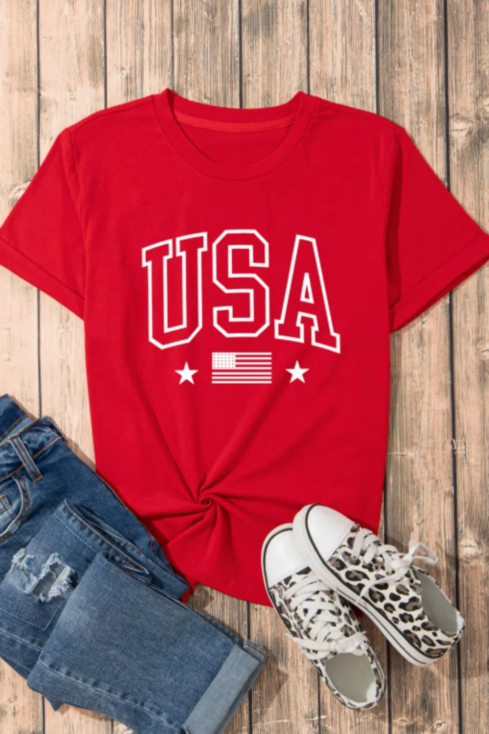 USA American Flag Crewneck T Shirt – Trendsi | ClozArt