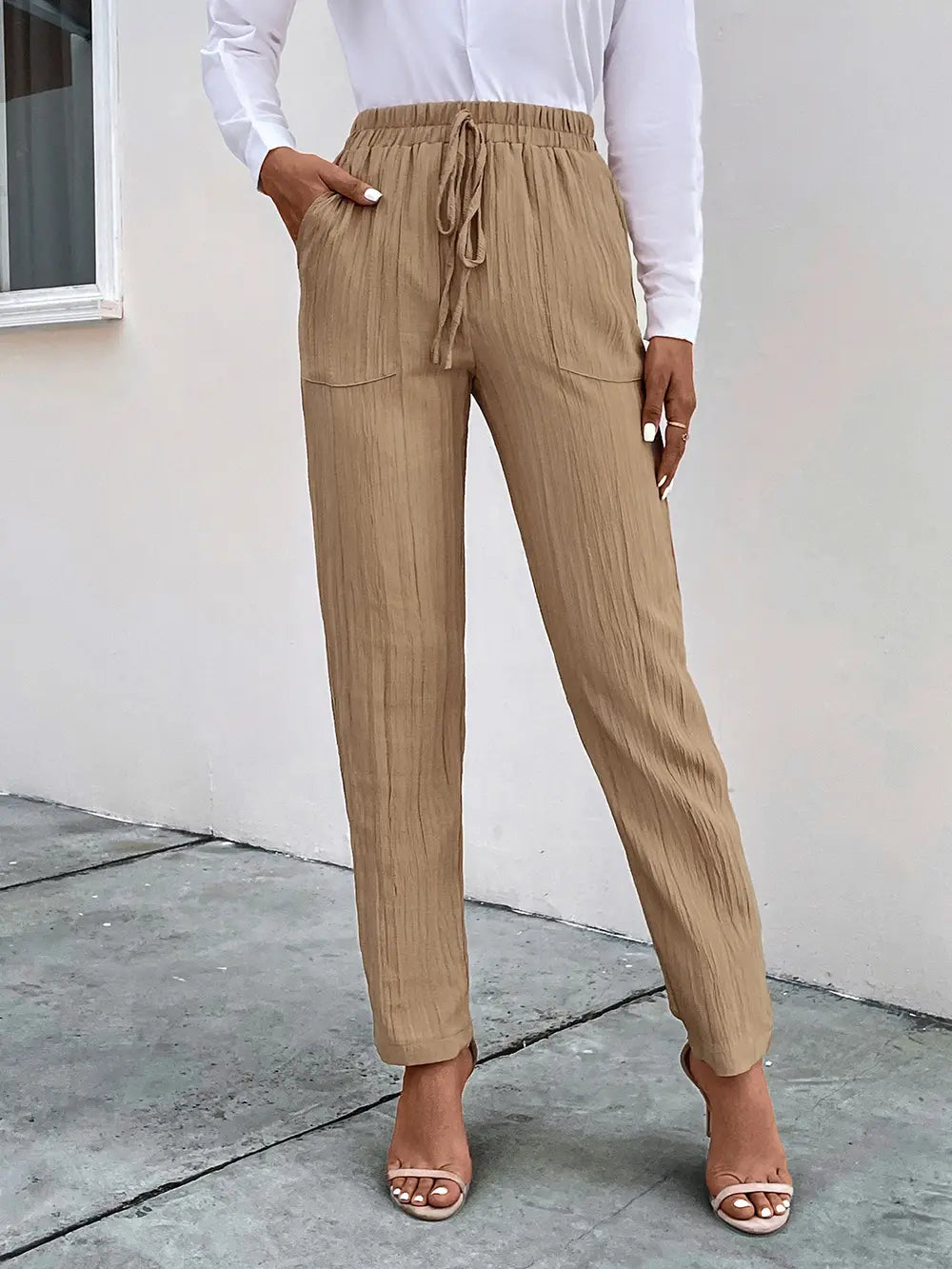 Perfee Texture Drawstring Pants with Pockets – Trendsi | ClozArt