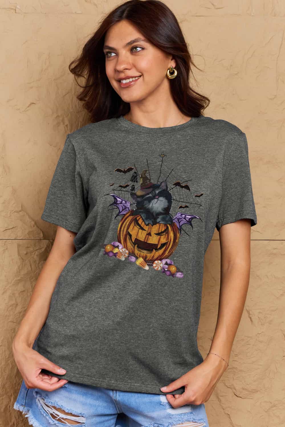 Simply Love Full Size Jack-O'-Lantern Graphic T-Shirt – Trendsi | ClozArt