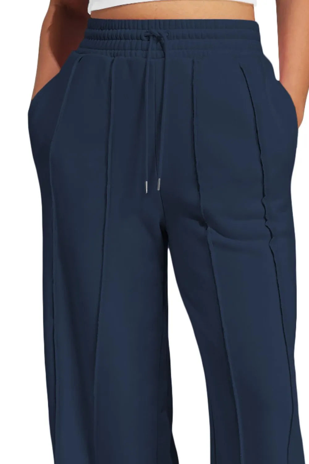 Drawstring Wide Leg Active Pants – Trendsi | ClozArt