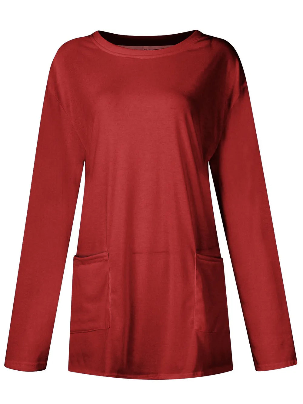 Full Size Pocketed Round Neck Long Sleeve T-Shirt – Trendsi | ClozArt