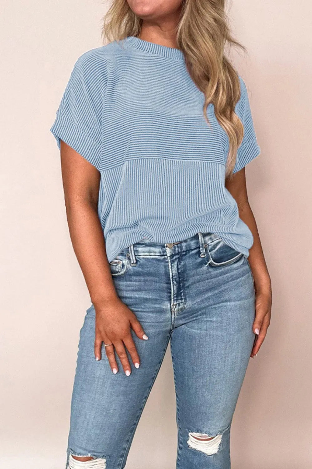 Mock Neck Short Sleeve T-Shirt – Trendsi | ClozArt