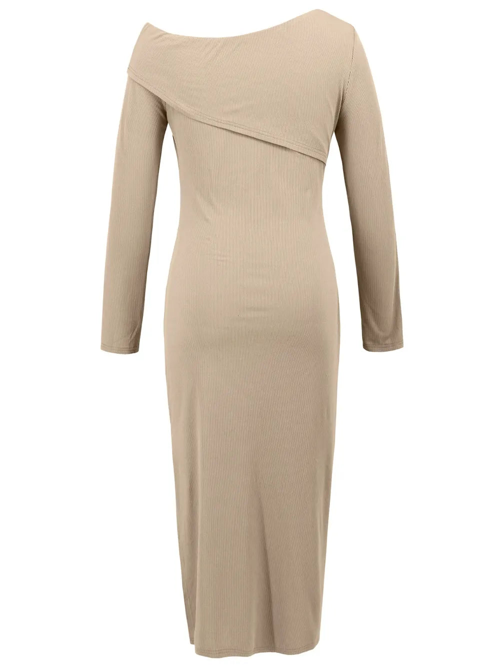 Slit One Shoulder Long Sleeve Dress – Trendsi | ClozArt