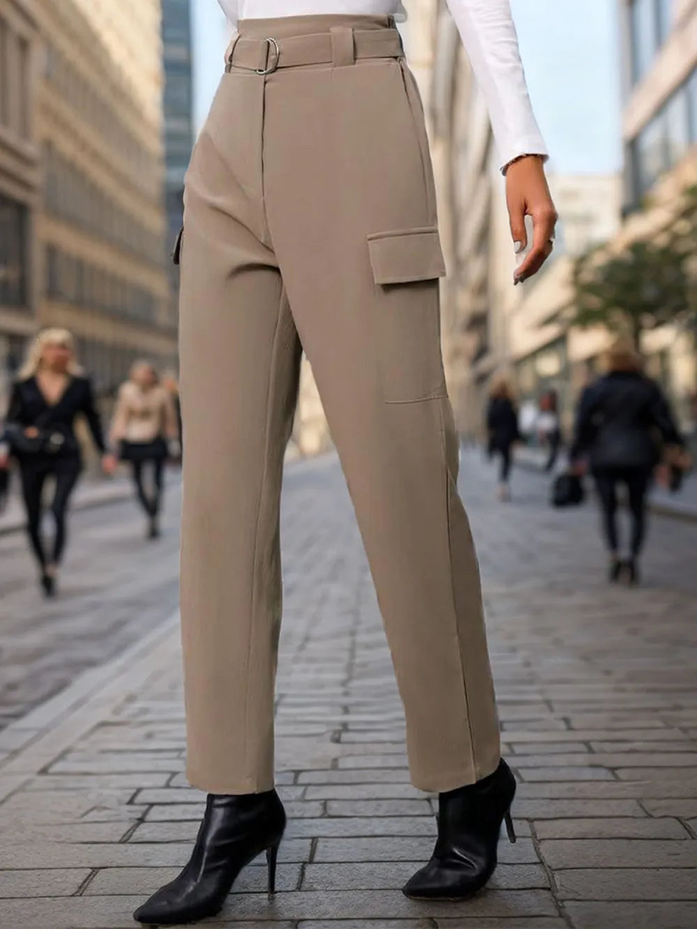 Perfee High Waist Straight Pants – Trendsi | ClozArt