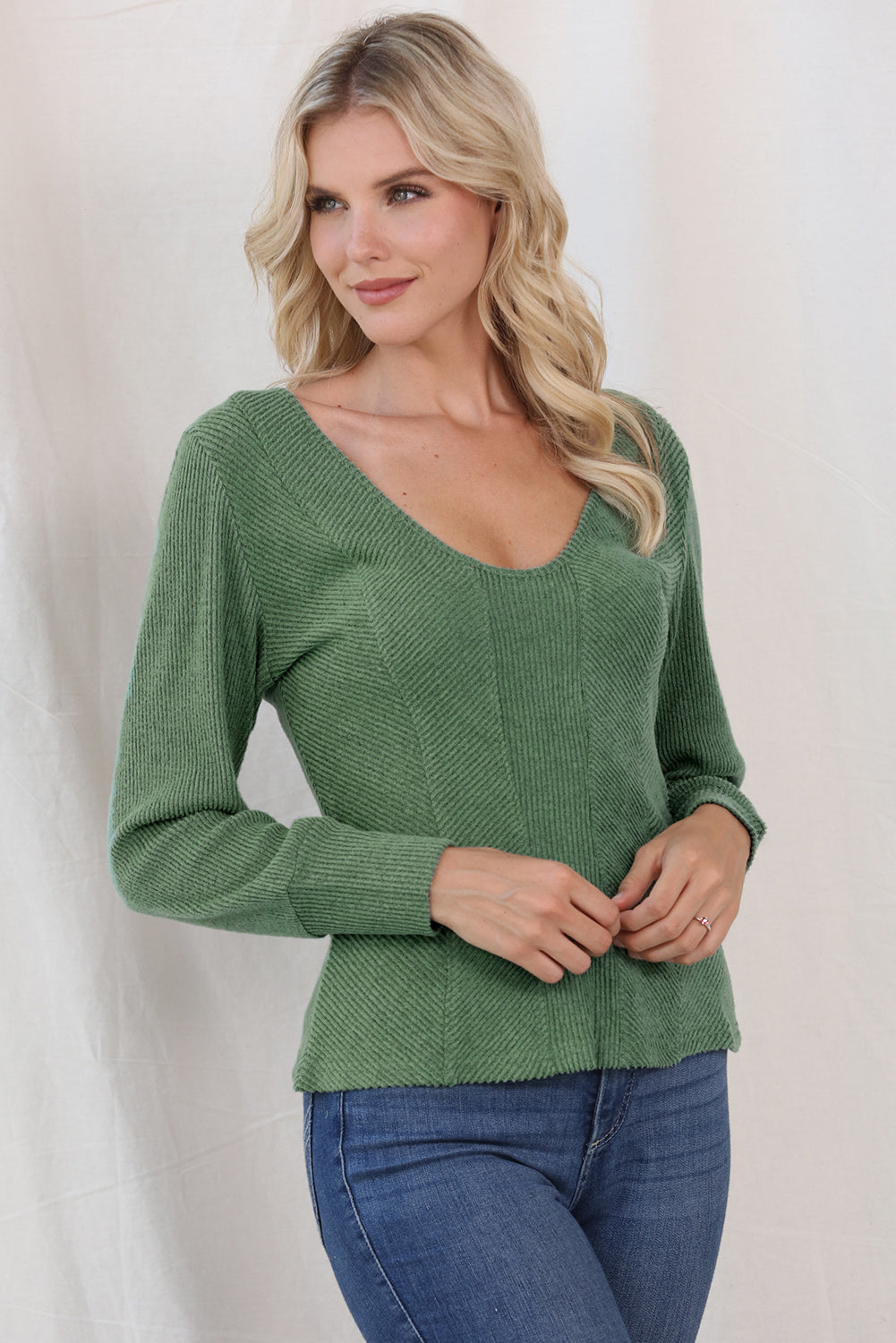 Scoop Neck Long Sleeve Top – Trendsi | ClozArt