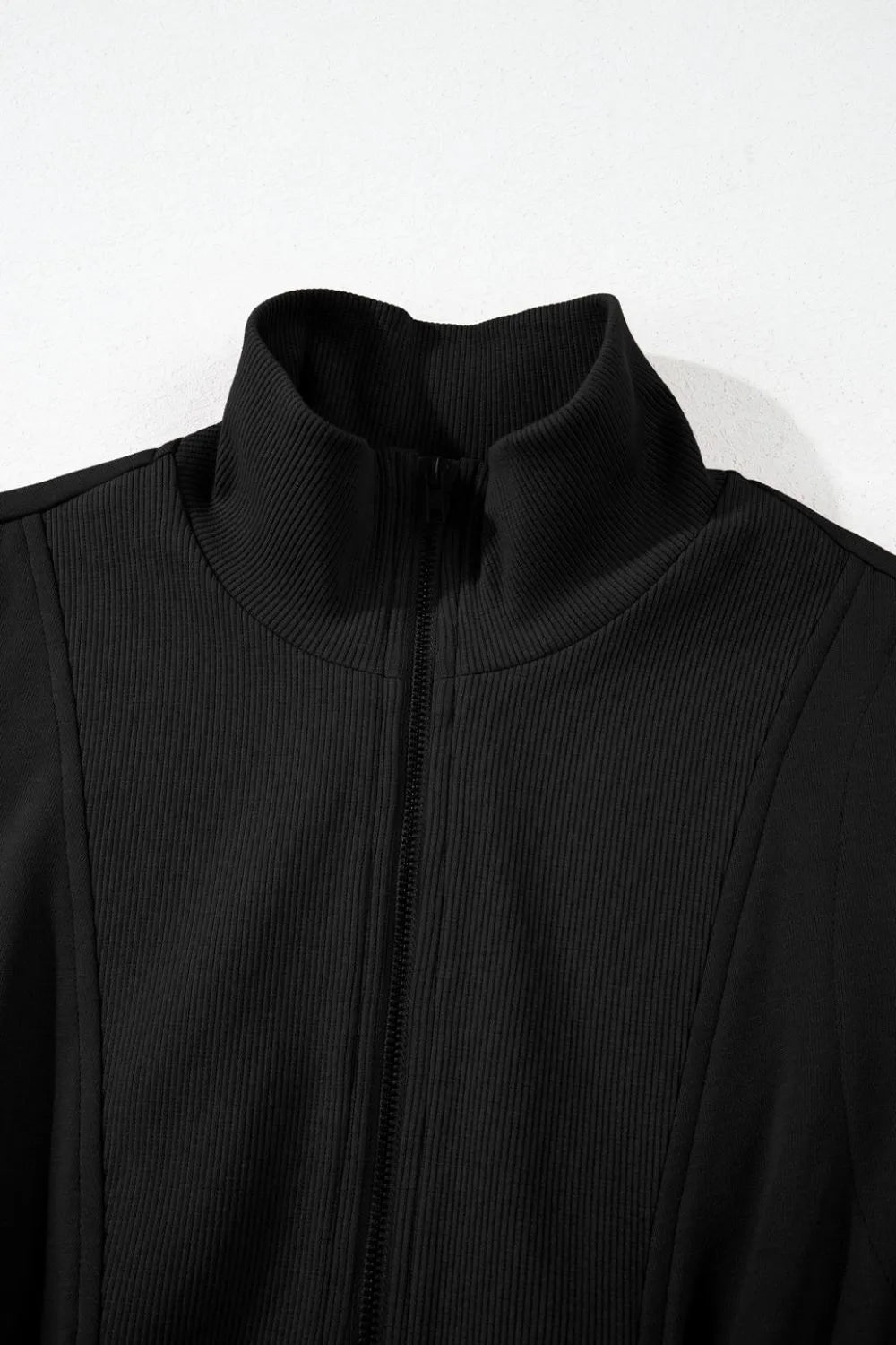 French Terry Zipped Collar Sleeveless Drawstring Waist Mini Dress – Trendsi | ClozArt