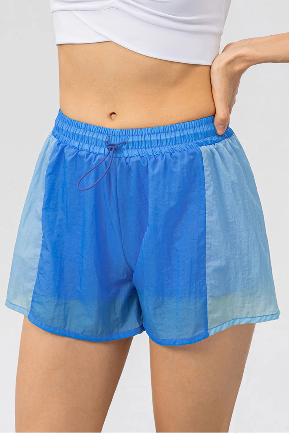 Color Block Drawstring Active Shorts – Trendsi | ClozArt
