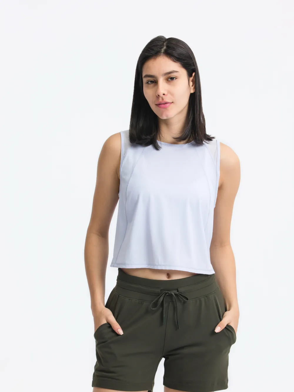 Millennia Round Neck Cropped Active Tank – Trendsi | ClozArt