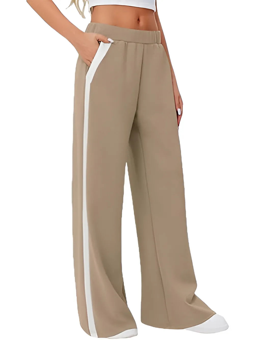 Side Striped Wide Leg Pants – Trendsi | ClozArt