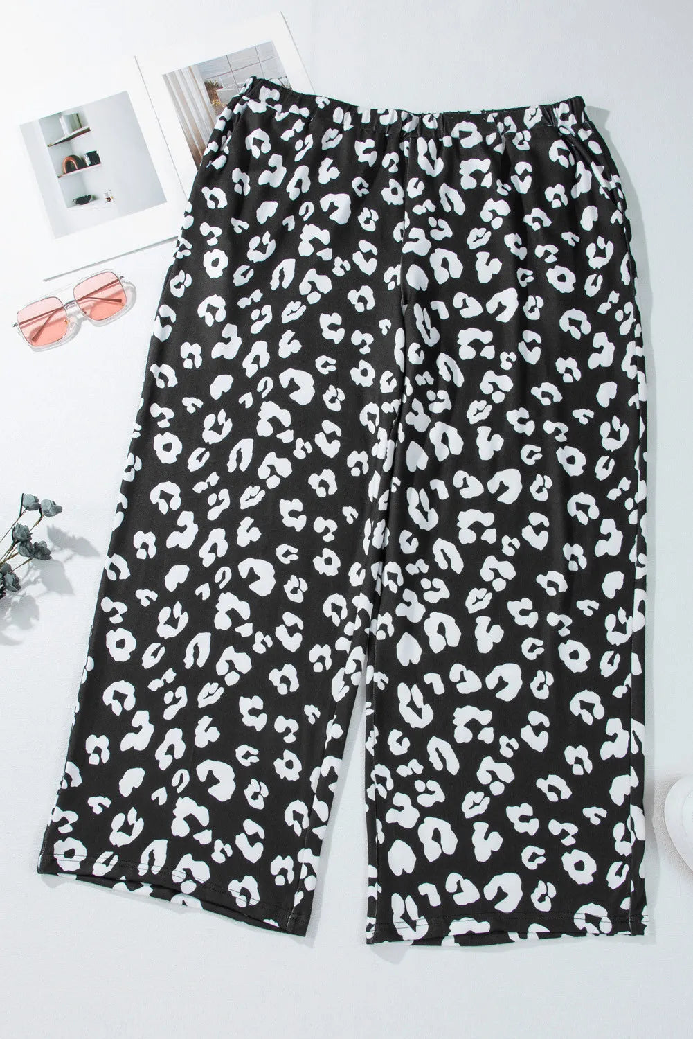 Plus Size Leopard Elastic Waist Pants – Trendsi | ClozArt