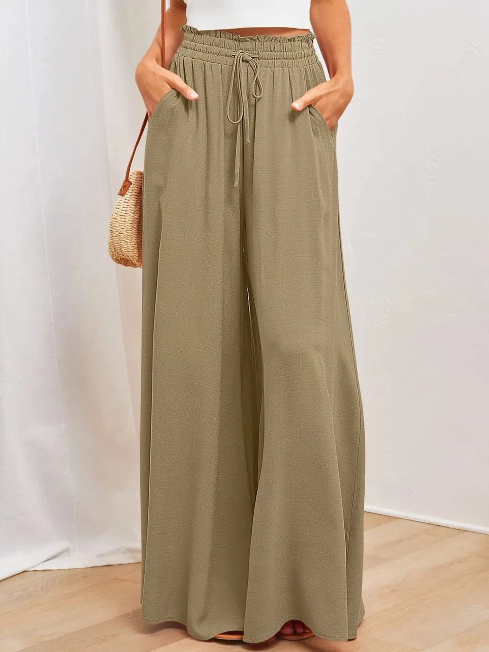 Wide Leg Pants with Pockets – Trendsi | ClozArt