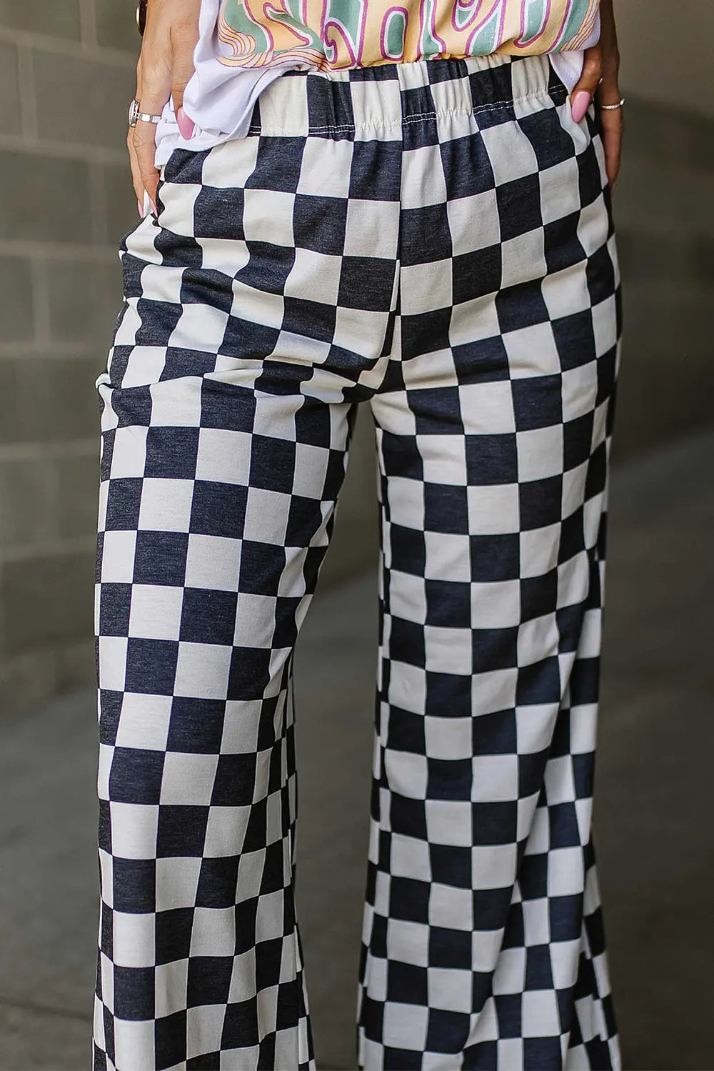 Checkered Wide Leg Pants – Trendsi | ClozArt