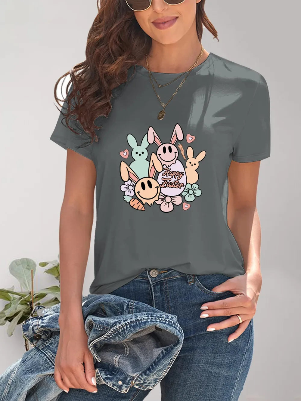 Graphic Round Neck Short Sleeve T-Shirt – Trendsi | ClozArt