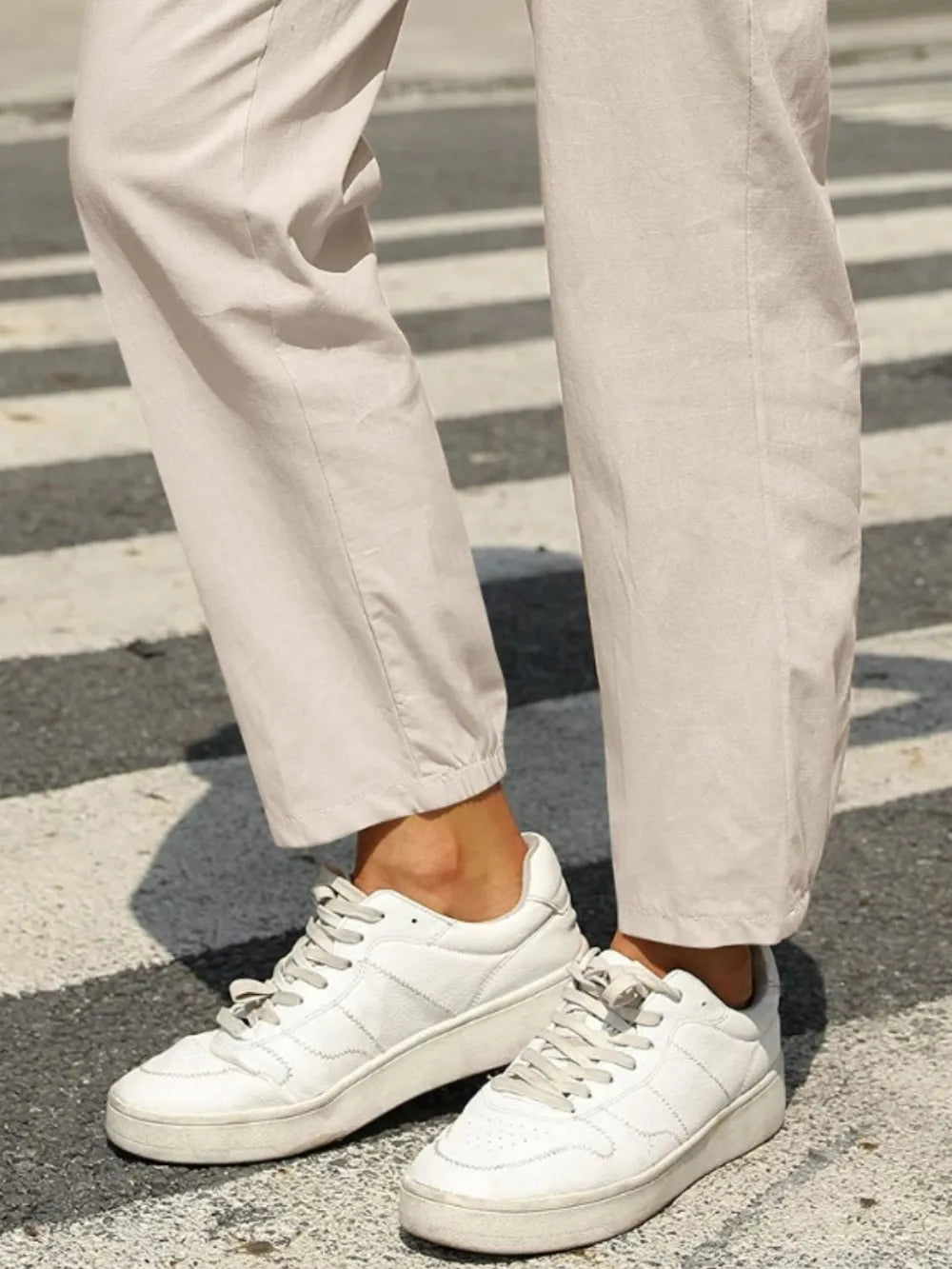 Elastic Waist Tapered Pants – Trendsi | ClozArt