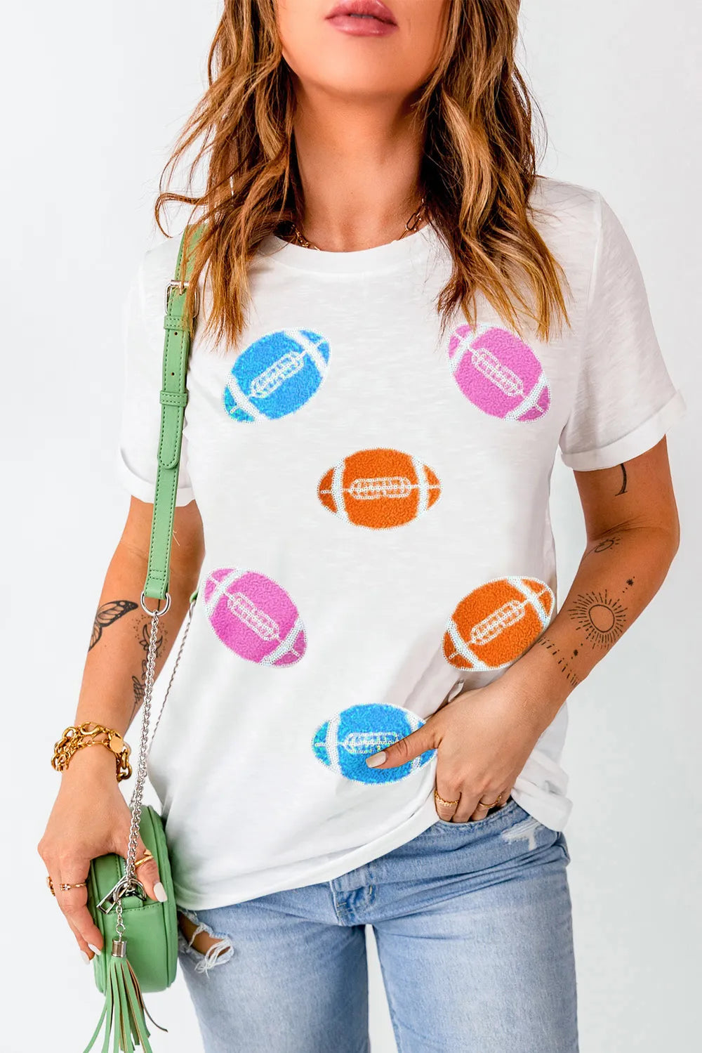 Football Round Neck Short Sleeve T-Shirt – Trendsi | ClozArt