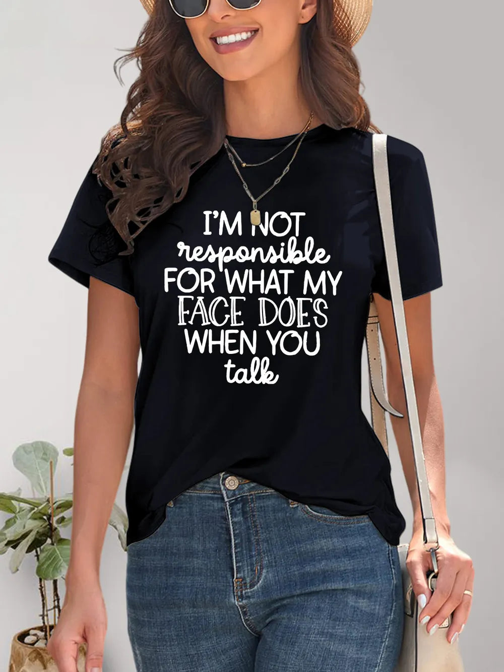 Letter Graphic Round Neck Short Sleeve T-Shirt – Trendsi | ClozArt