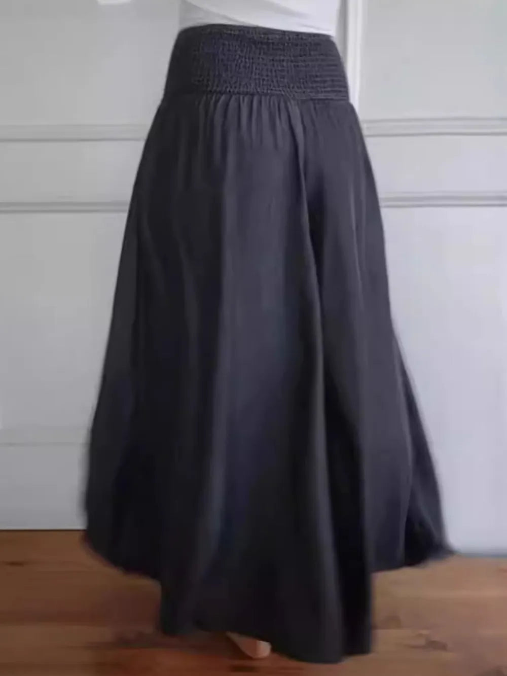 Full Size Smocked Wide Leg Pants with Pockets – Trendsi | ClozArt