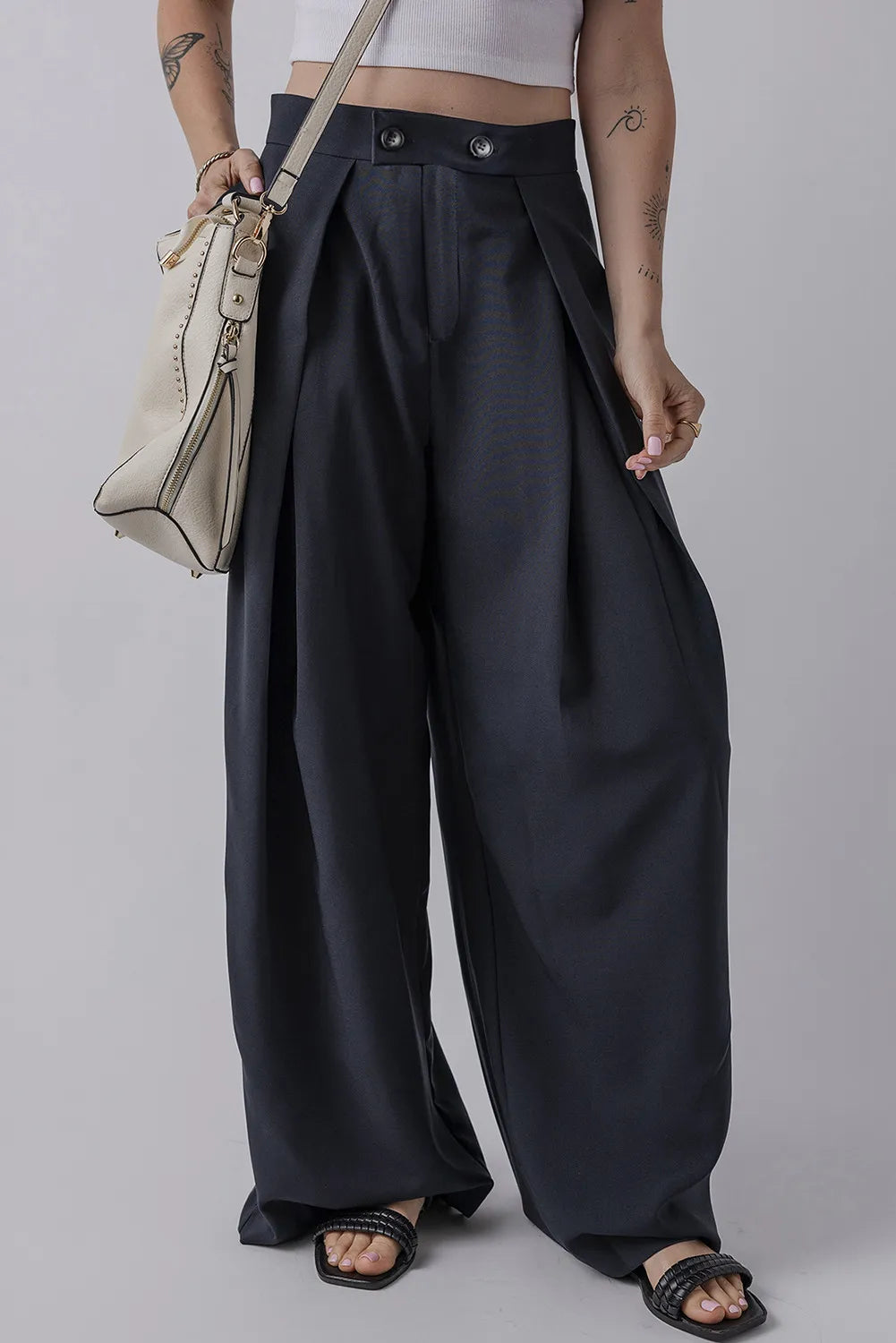 Wide Leg Pants with Pockets – Trendsi | ClozArt