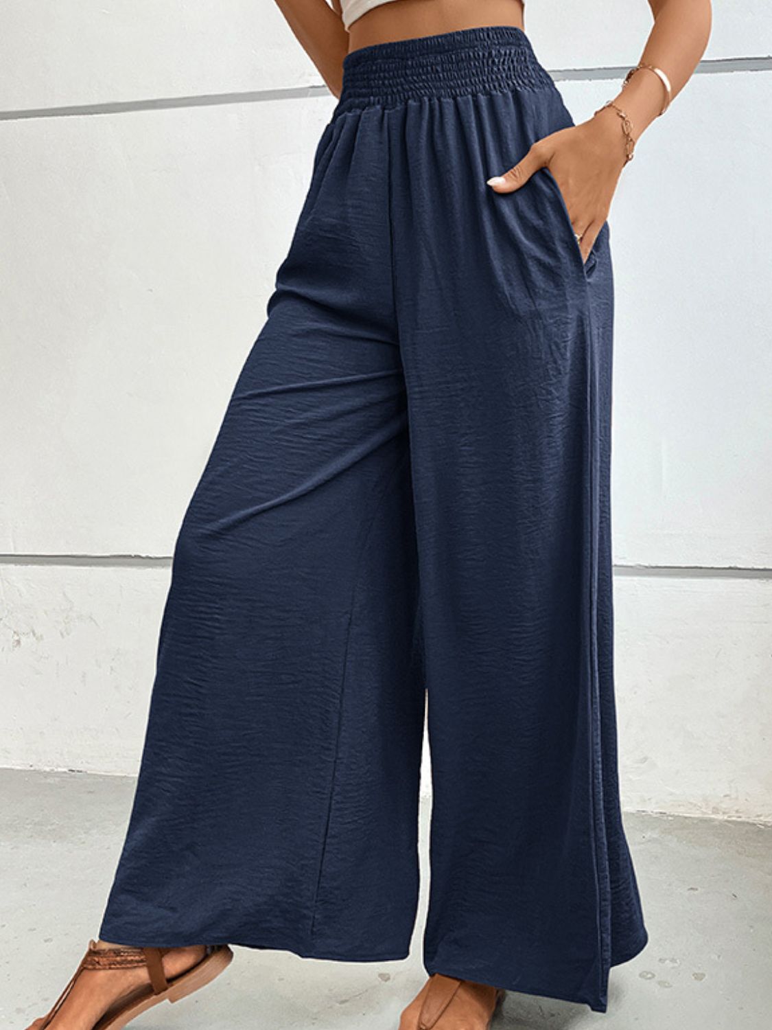 Perfee Wide Waistband Relax Fit Long Pants – Trendsi | ClozArt