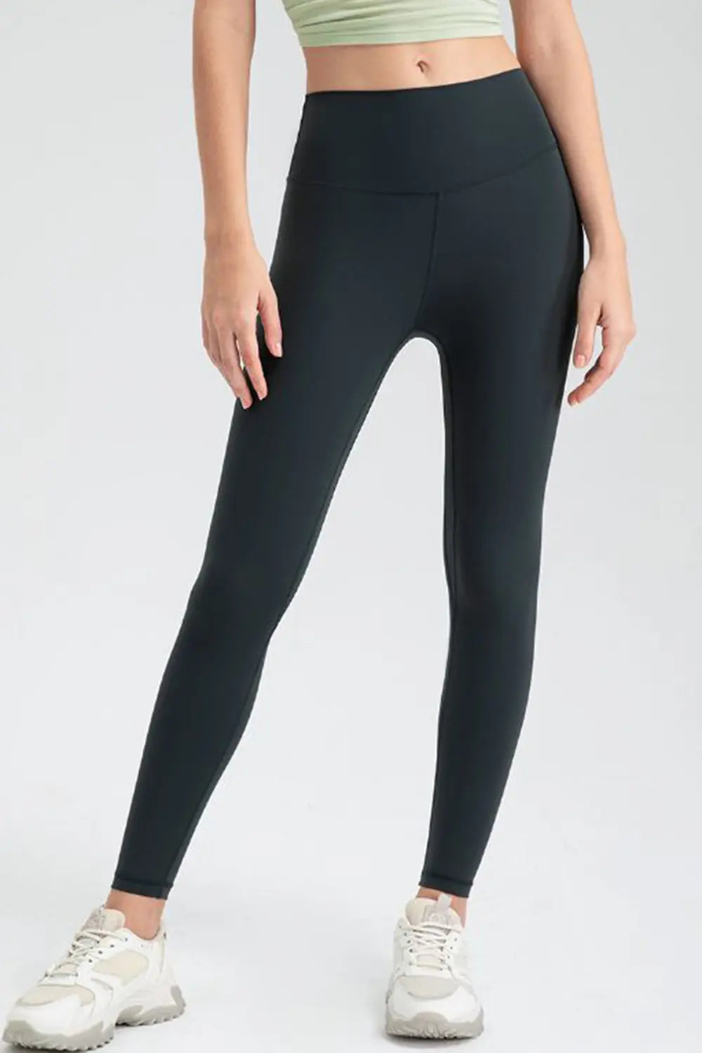 Wide Waistband Slim Fit Active Leggings – Trendsi | ClozArt