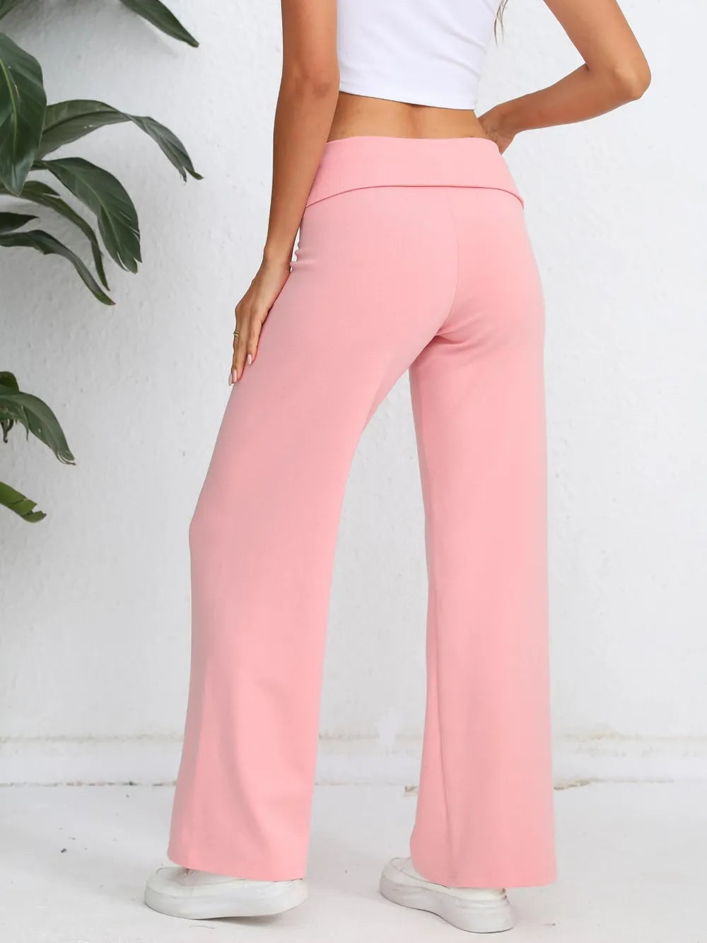 Elastic Waist Wide Leg Pants – Trendsi | ClozArt