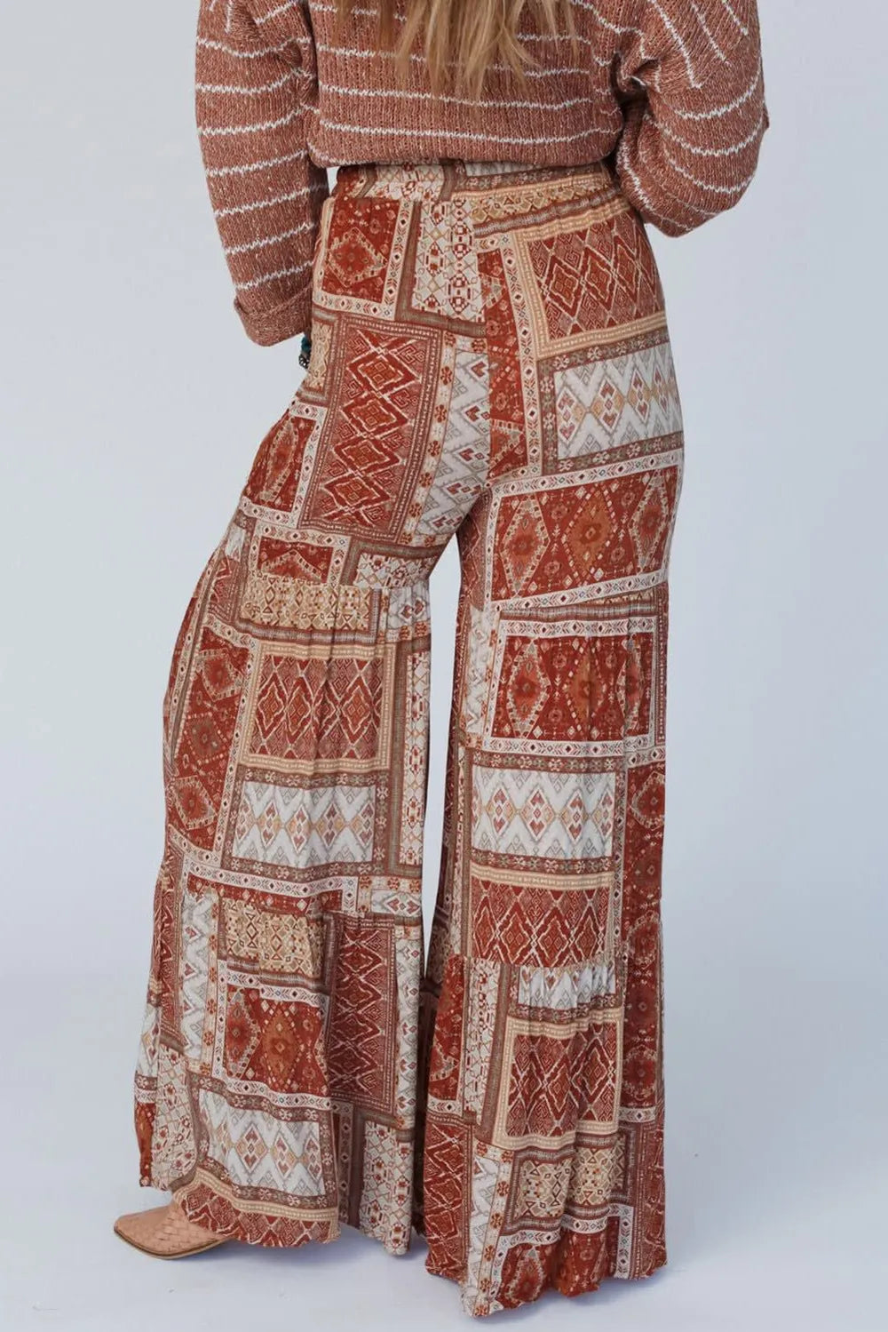 Geometric High Waist Wide Leg Pants – Trendsi | ClozArt