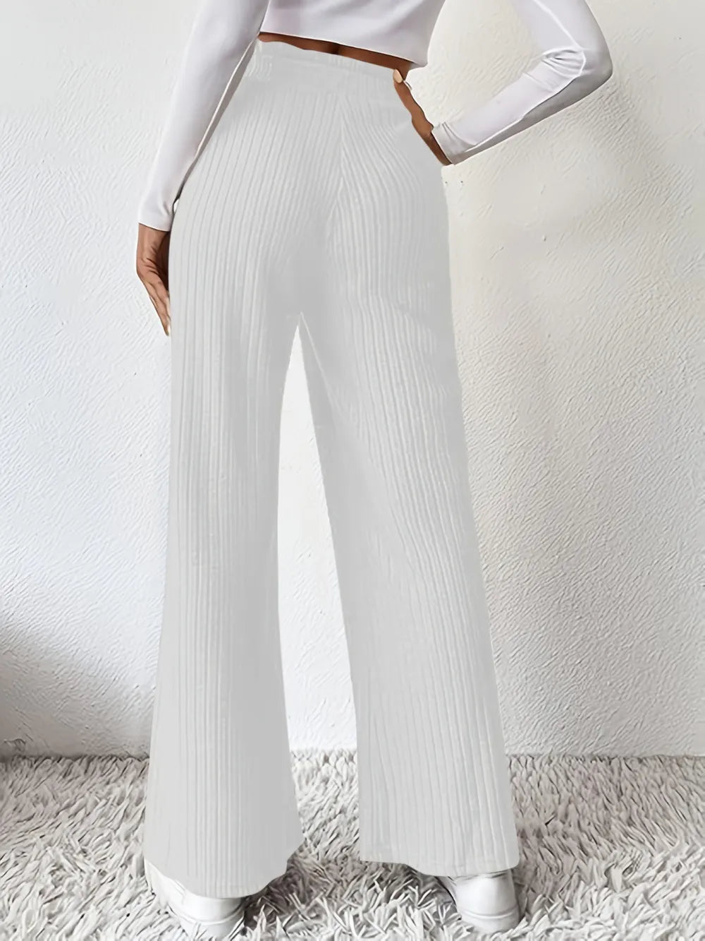 Ribbed High Waist Pants – Trendsi | ClozArt