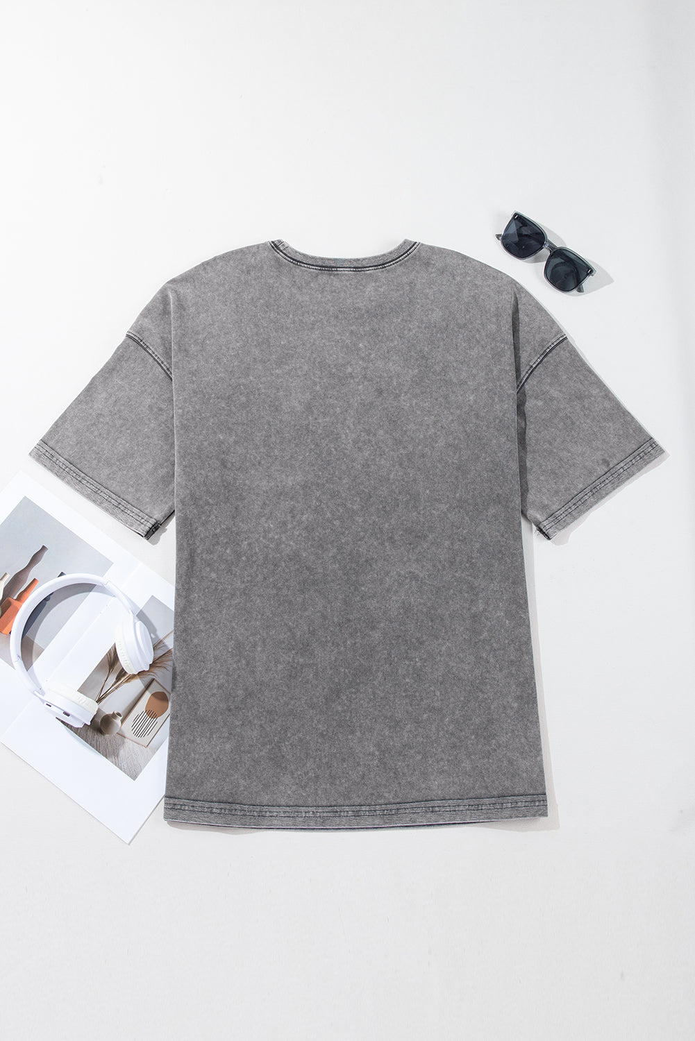 Philippine Gray Mineral Wash Half Sleeve Vintage T Shirt – Shewin | ClozArt