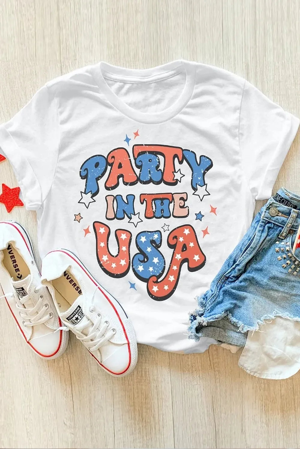 Letter Graphic Round Neck Short Sleeve T-Shirt – Trendsi | ClozArt