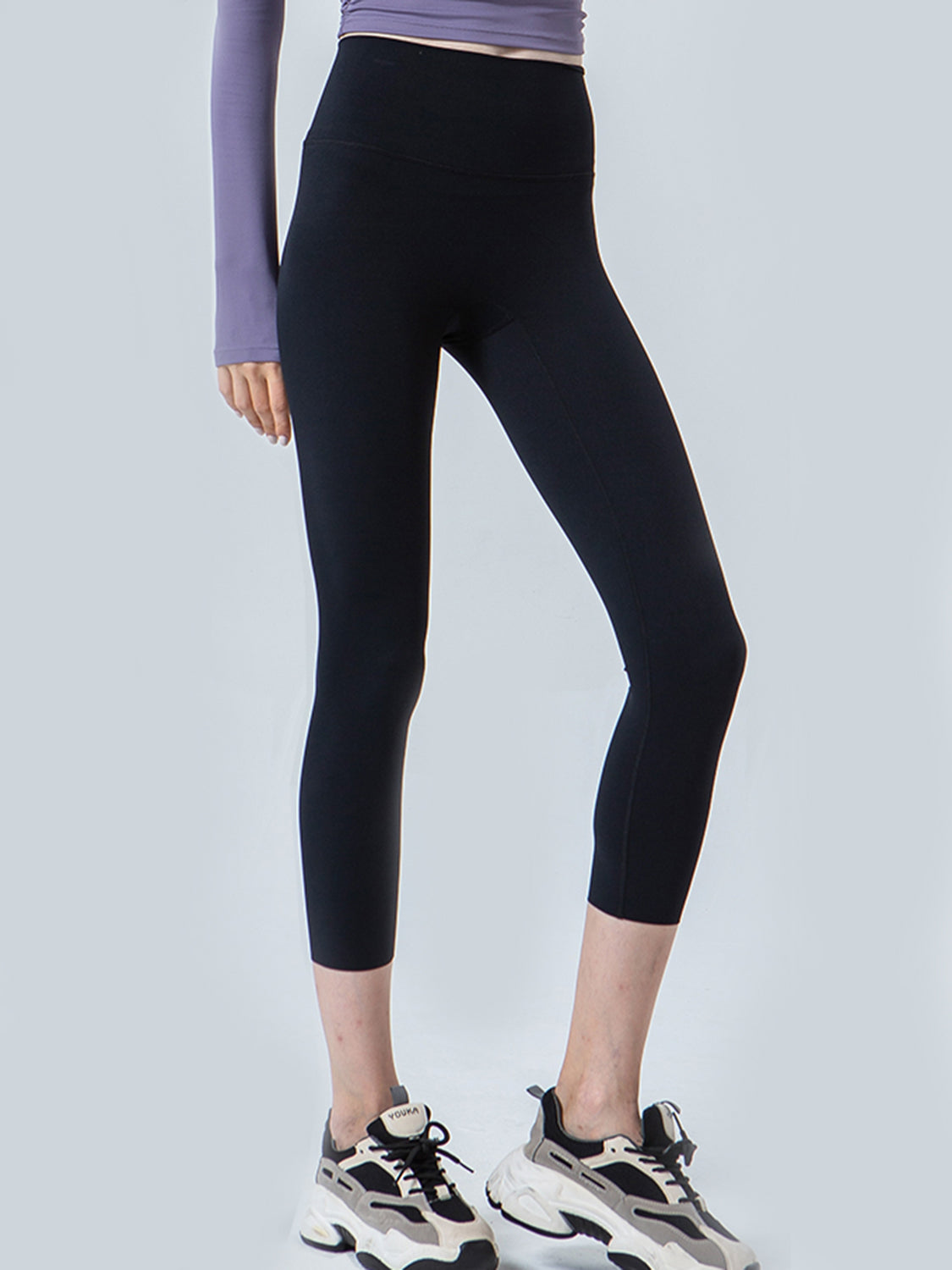 Wide Waistband Cropped Sports Leggings – Trendsi | ClozArt